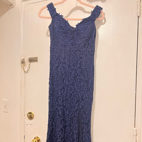 Maxi Navy Evening Dress - Picture 6 of 11